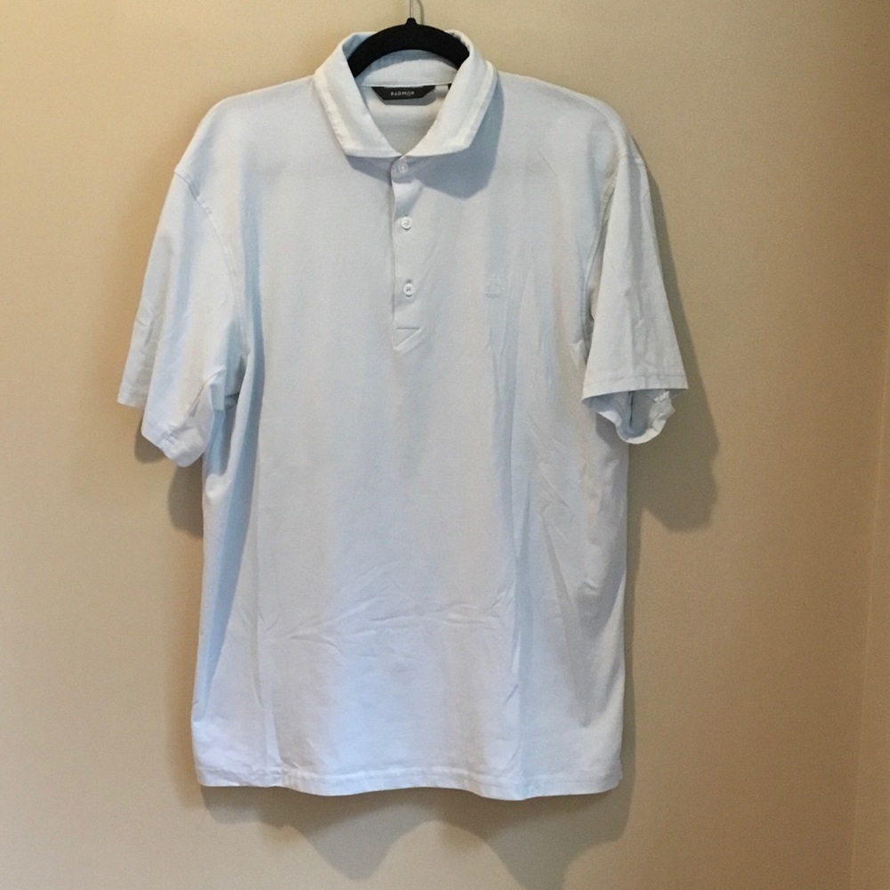 Radmor Baby Blue Short Sleeve Golf Polo Shirt Large
